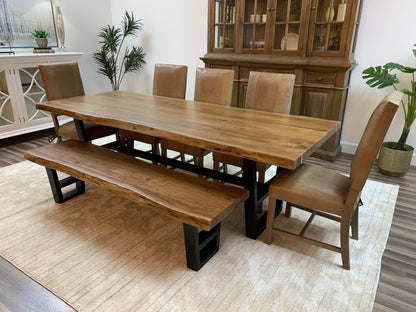 Malcolm Acacia 96" Live Edge Dining Table - Natural