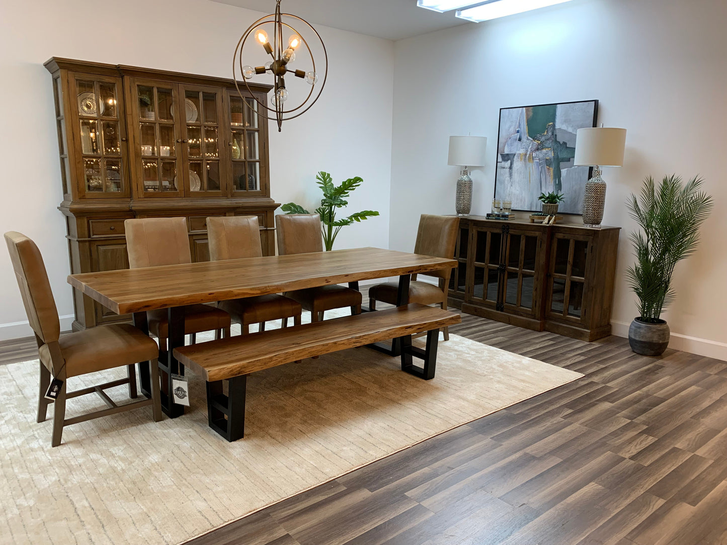 Malcolm Acacia 96" Live Edge Dining Table - Natural