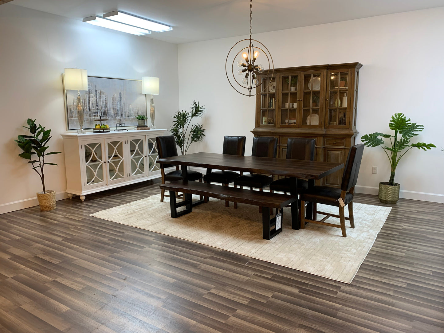 Malcolm Acacia 96" Live Edge Dining Table - Natural + Black