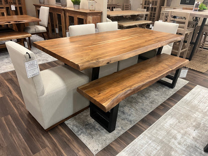 Malcolm Acacia 84" Live Edge Dining Table - Natural