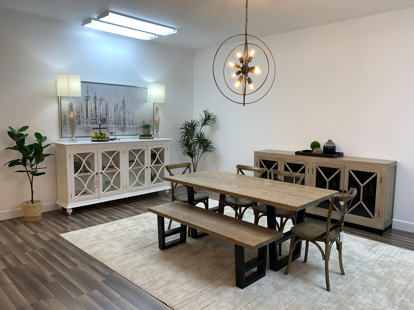 Wallace 72" Oak Dining Table - Sandblasted Natural
