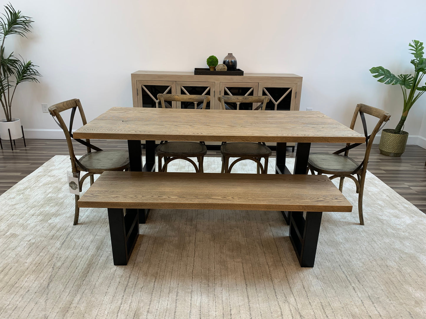 Wallace 72" Oak Dining Table - Sandblasted Natural