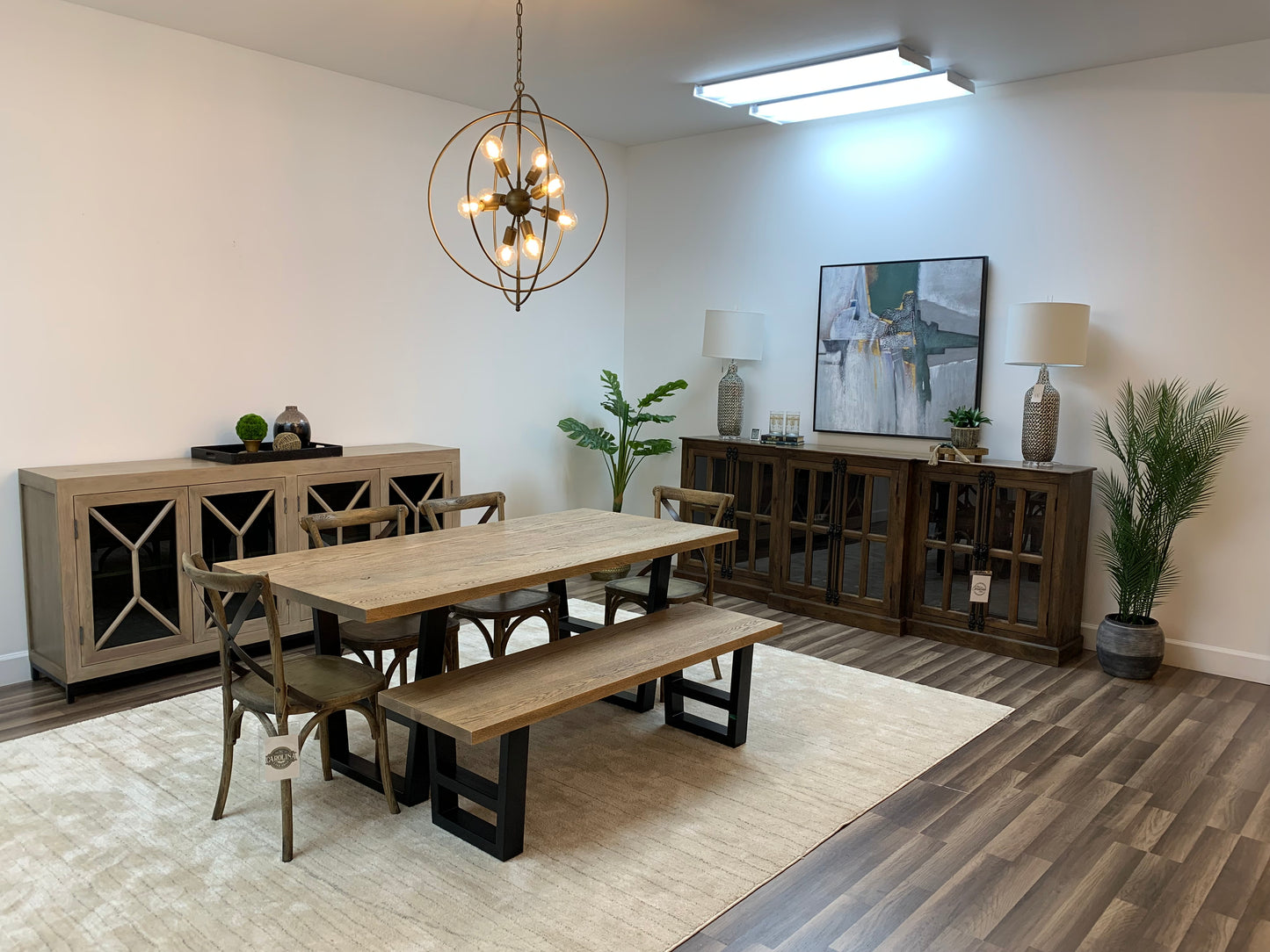 Wallace 72" Oak Dining Table - Sandblasted Natural