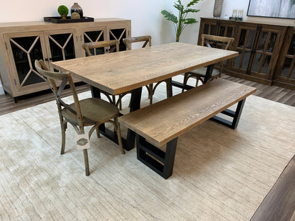 Wallace 72" Oak Dining Table - Sandblasted Natural