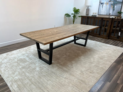 Wallace 96" Oak Dining Table - Sandblasted Natural