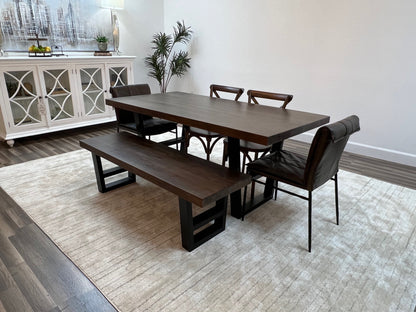 Maxwell Acacia 72" Dining Table - Natural + Smoke