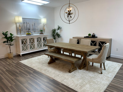 Bartholomew 84" Teak Live Edge Dining Table - Natural