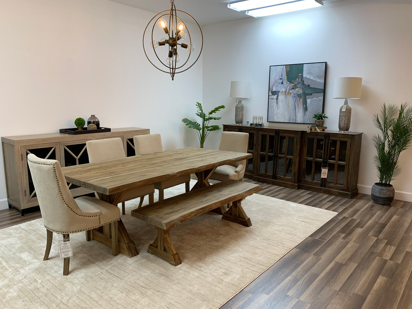 Bartholomew 84" Teak Live Edge Dining Table - Natural