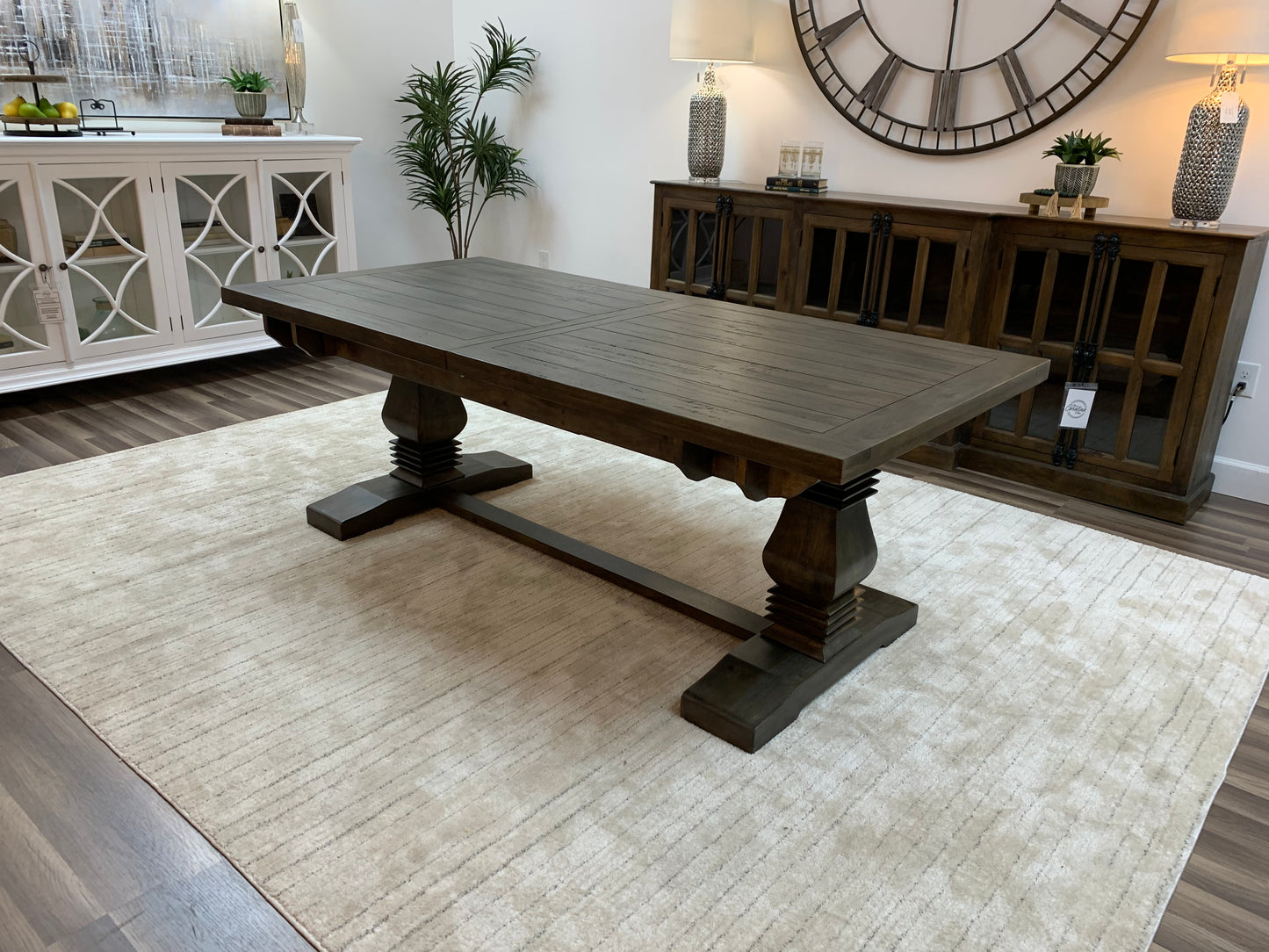 Constantine 84" - 102" Butterfly Leaf Extension Dining Table - Distressed Natural