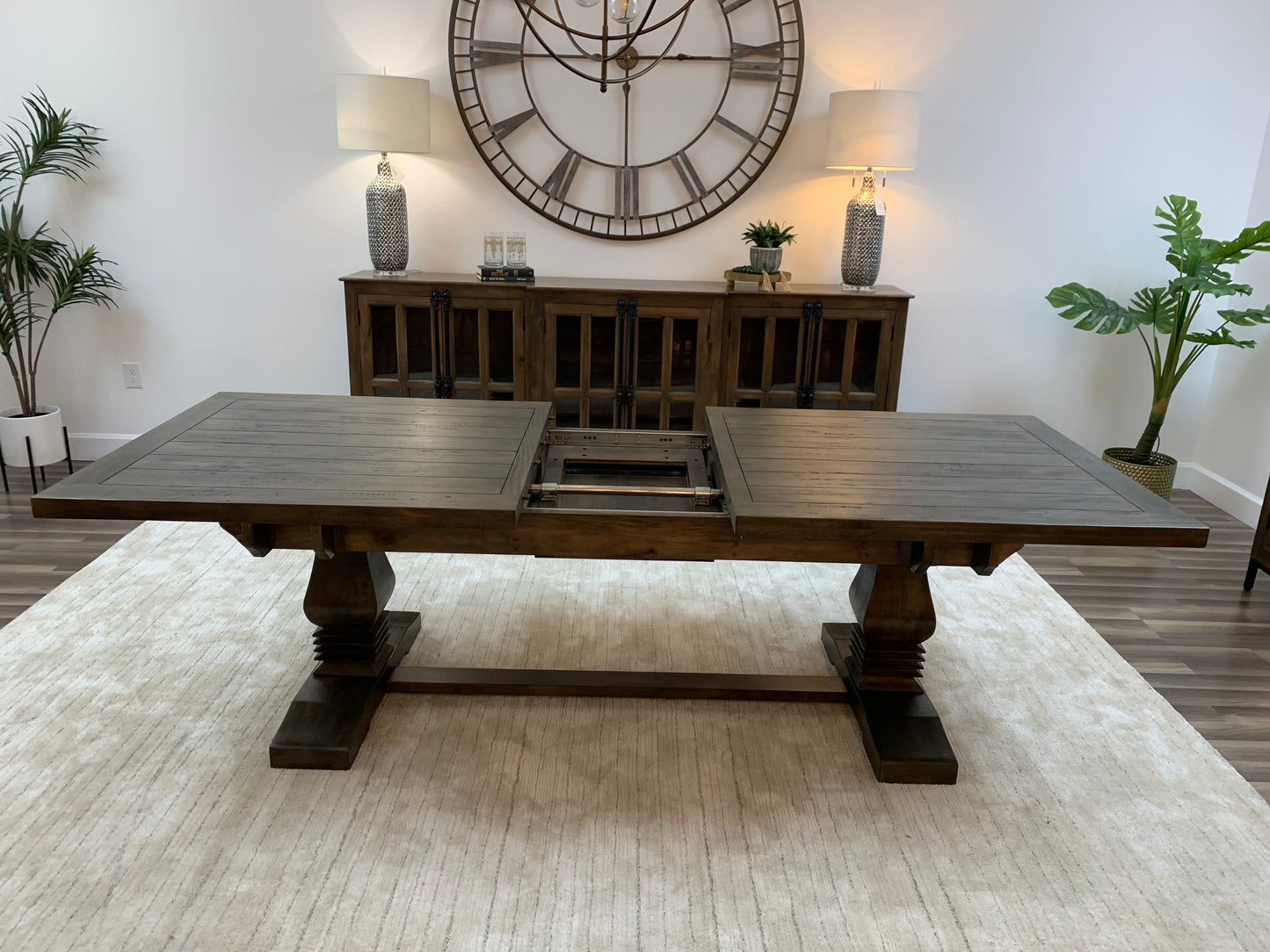 Constantine 84" - 102" Butterfly Leaf Extension Dining Table - Distressed Natural