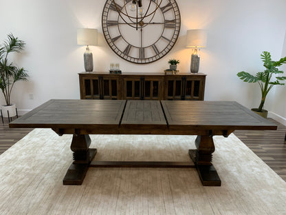 Constantine 84" - 102" Butterfly Leaf Extension Dining Table - Distressed Natural