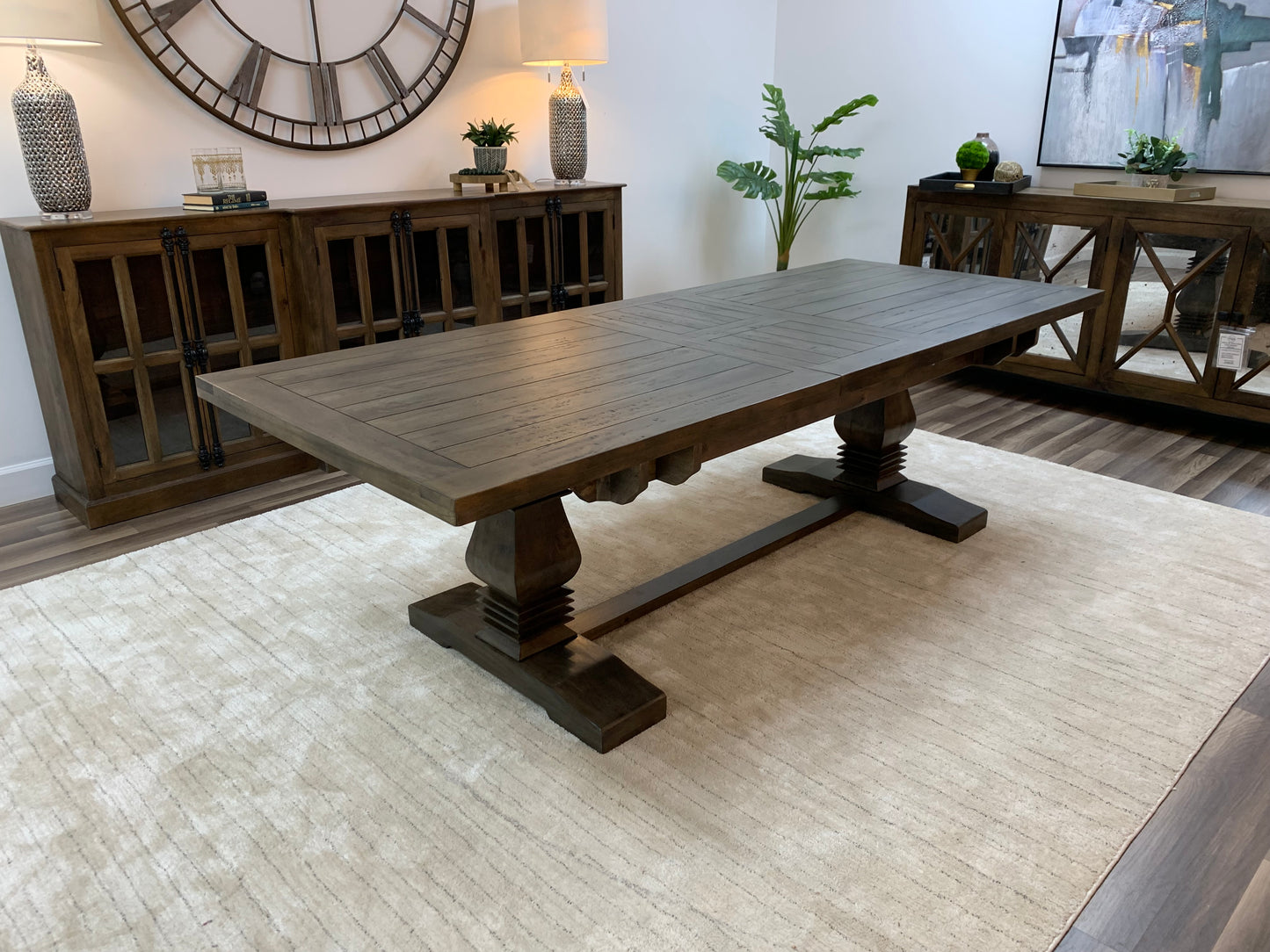 Constantine 84" - 102" Butterfly Leaf Extension Dining Table - Distressed Natural