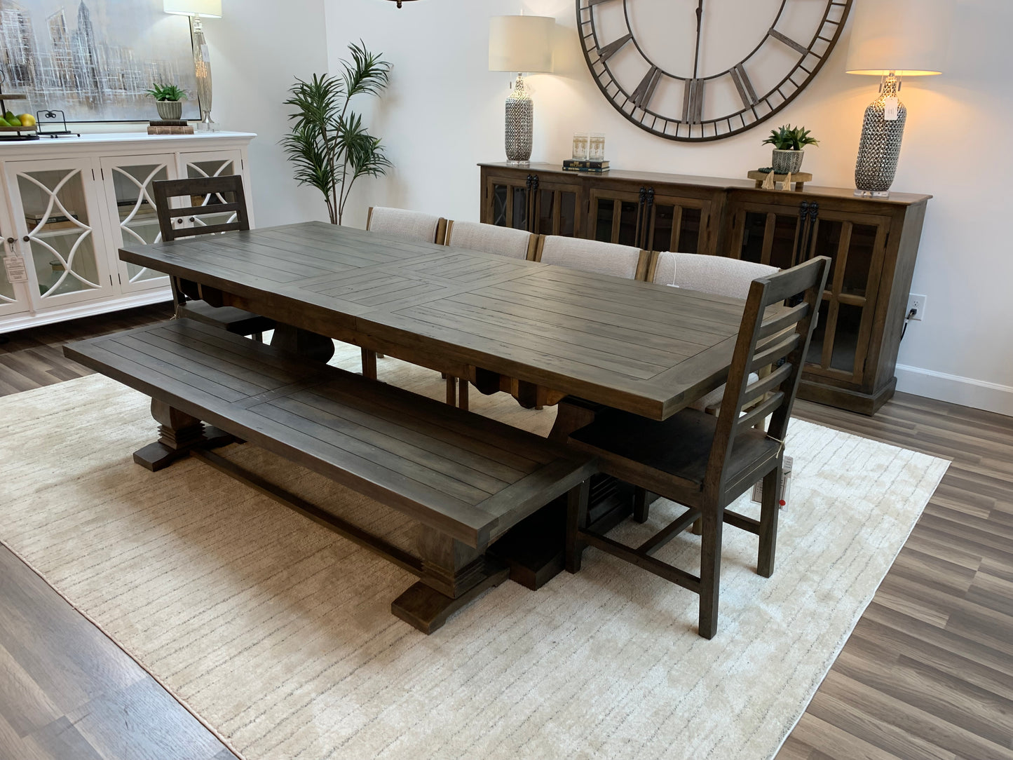 Constantine 84" - 102" Butterfly Leaf Extension Dining Table - Distressed Natural