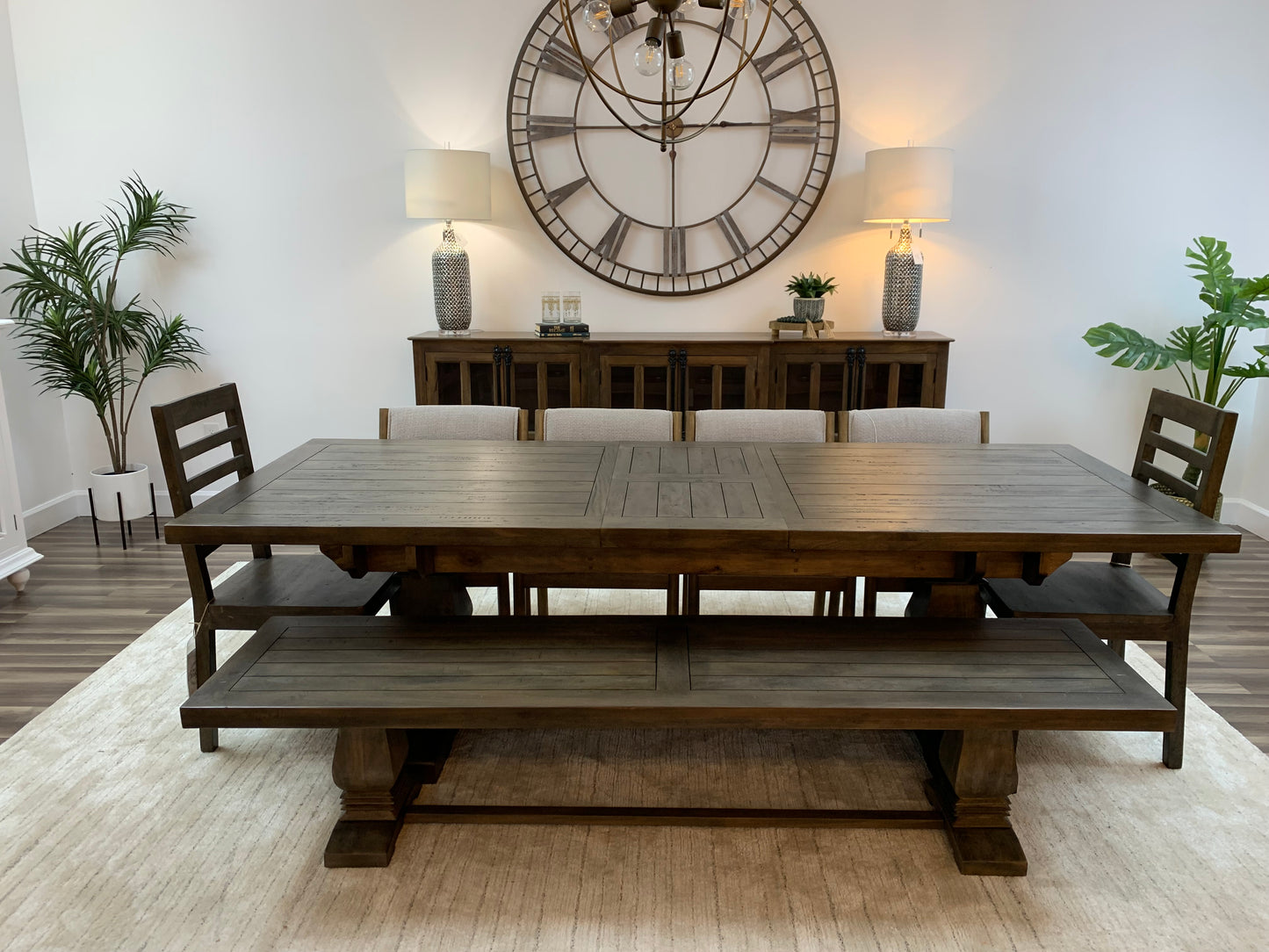 Constantine 84" - 102" Butterfly Leaf Extension Dining Table - Distressed Natural