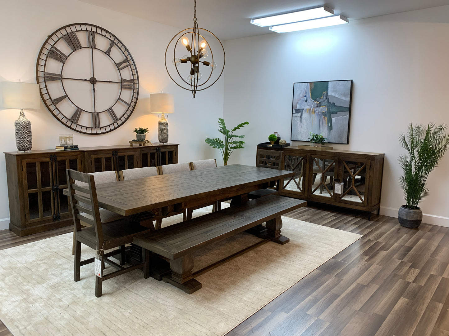 Constantine 84" - 102" Butterfly Leaf Extension Dining Table - Distressed Natural