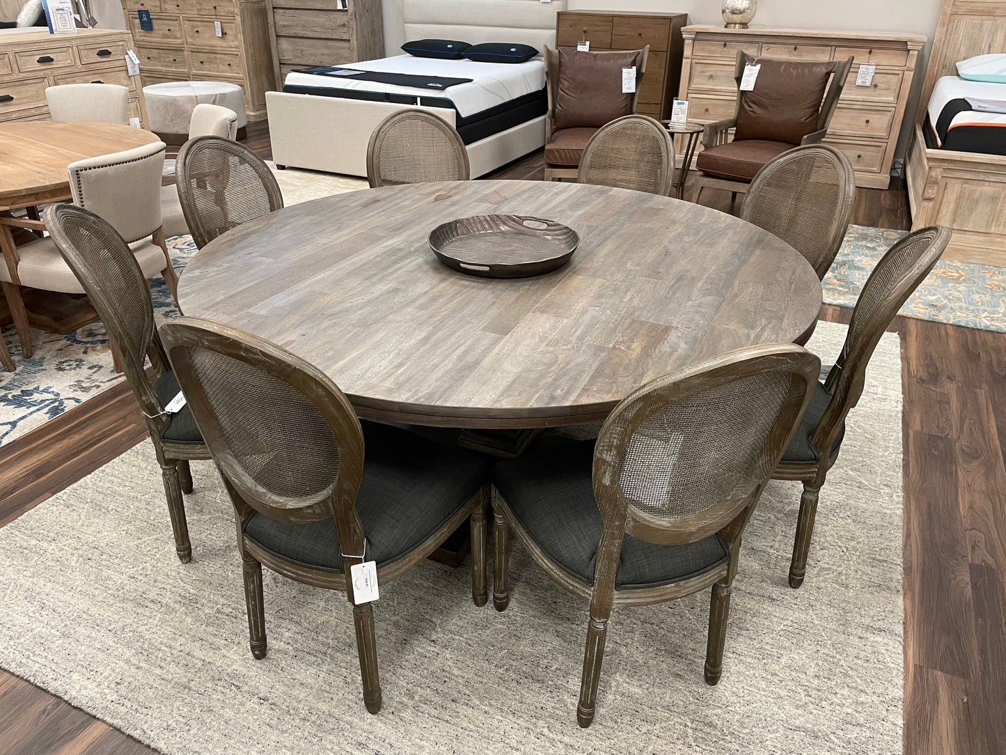 Drake 72" Round Dining Table - Carbon