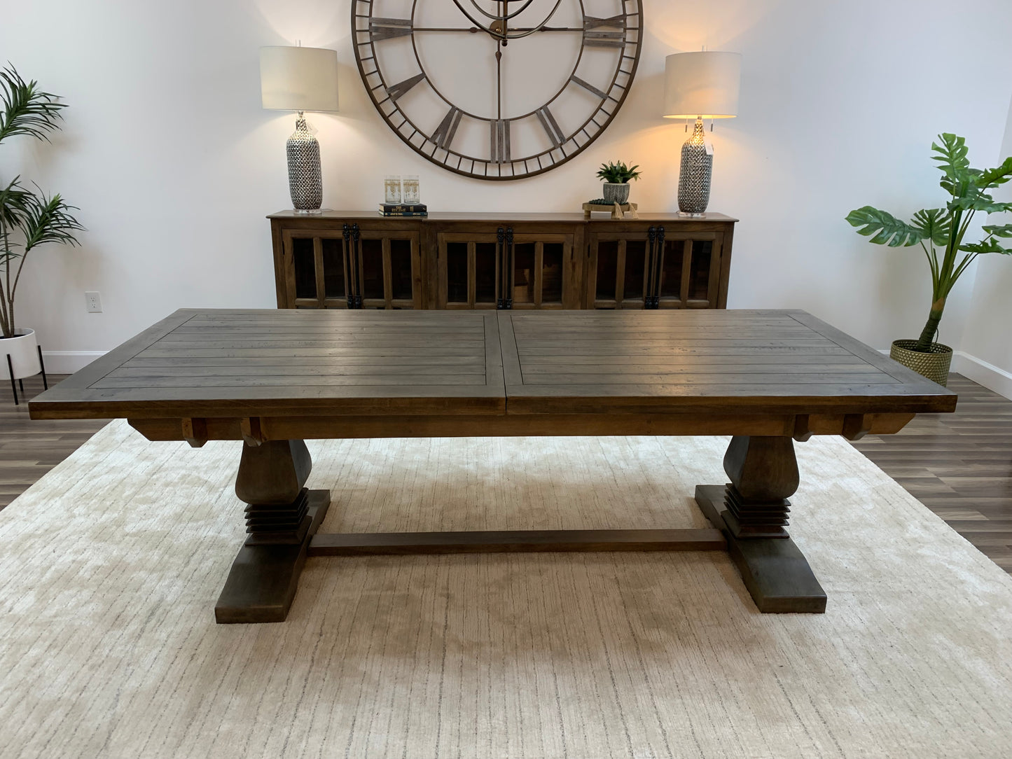 Constantine 96" - 120" Extension Dining Table - Distressed Natural