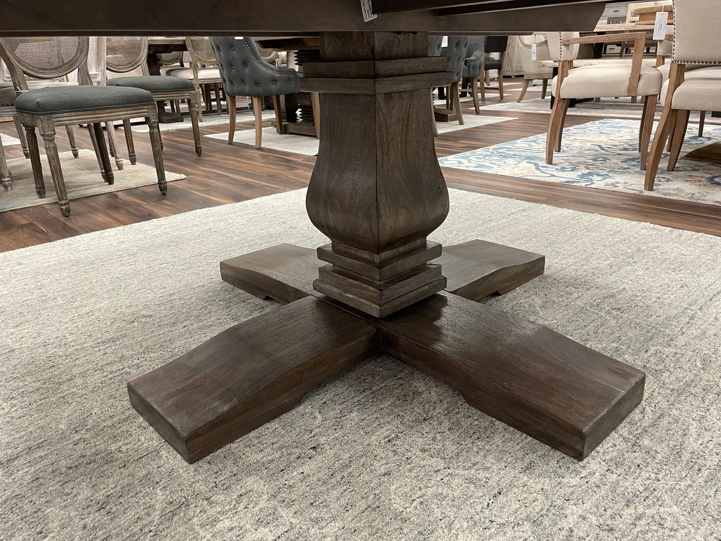 Drake 72" Round Dining Table - Carbon