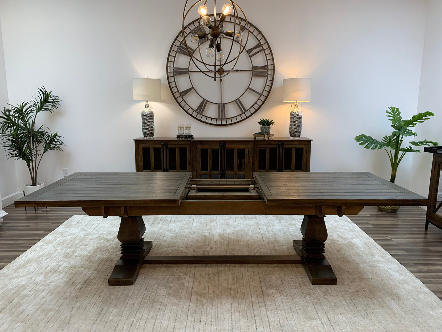 Constantine 96" - 120" Extension Dining Table - Distressed Natural