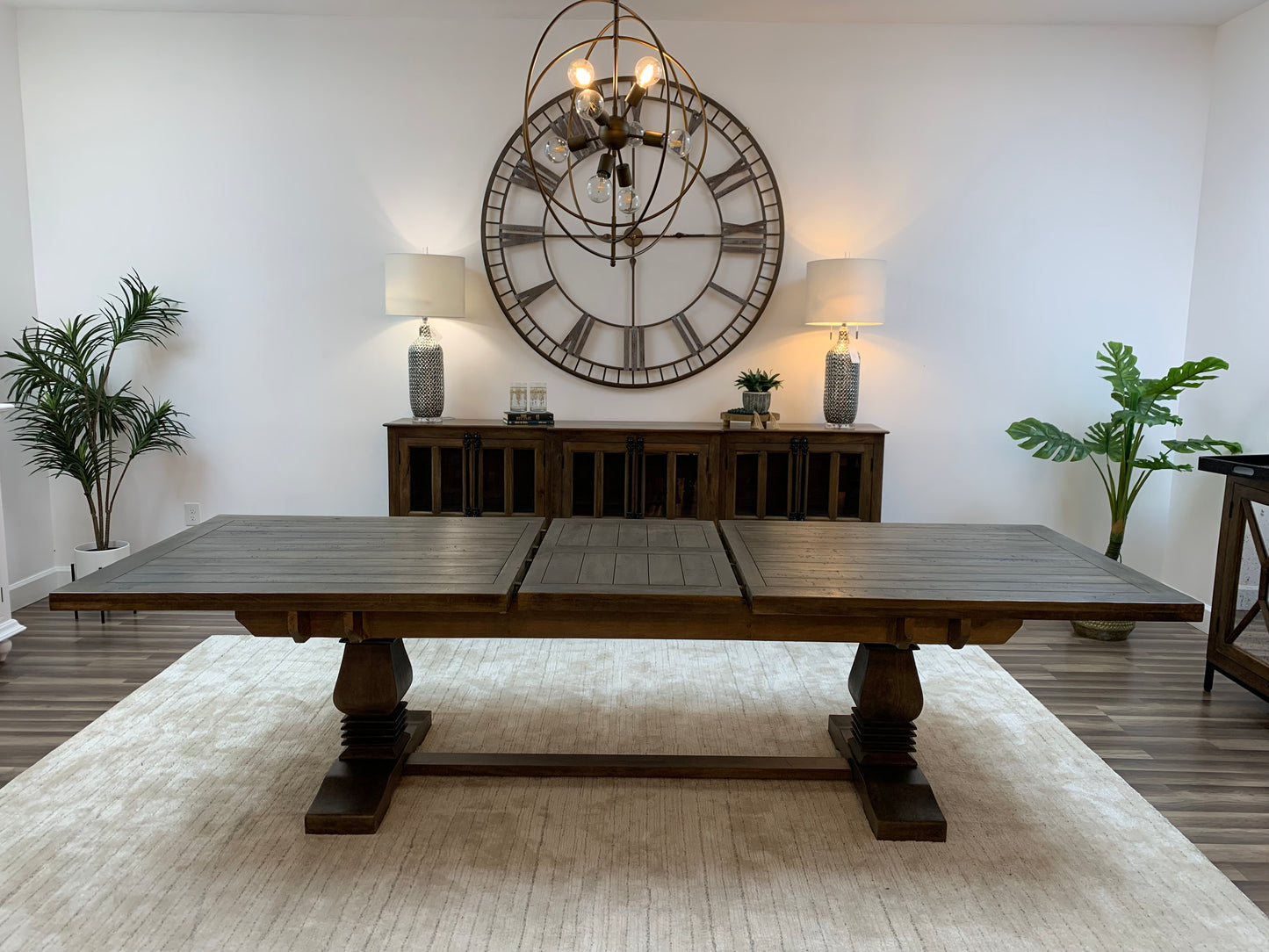 Constantine 96" - 120" Extension Dining Table - Distressed Natural