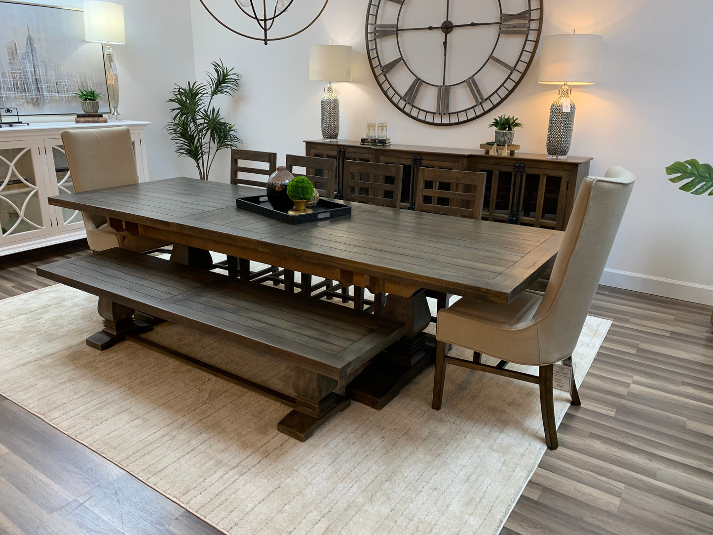 Constantine 96" - 120" Extension Dining Table - Distressed Natural
