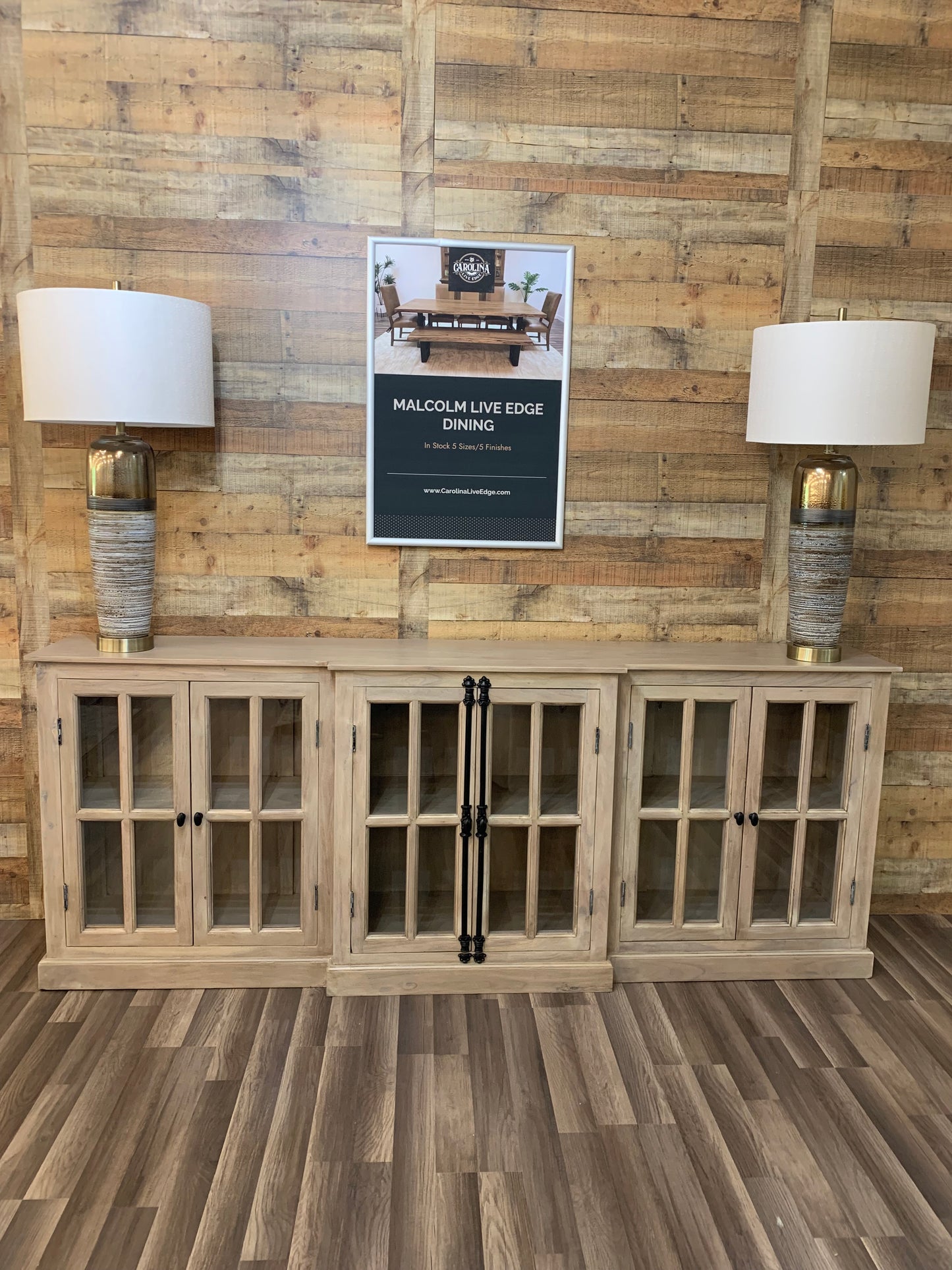 Billings 100" Breakfront 6 Door Sideboard - New White Wash