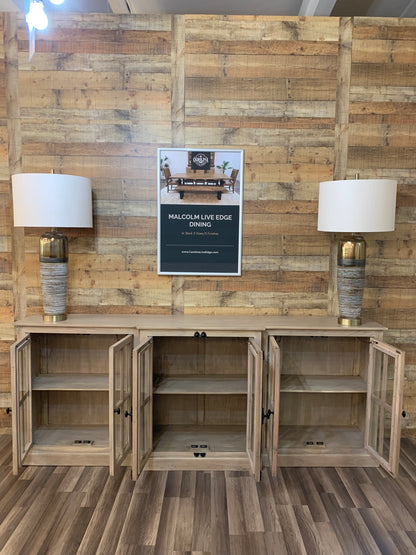 Billings 100" Breakfront 6 Door Sideboard - New White Wash