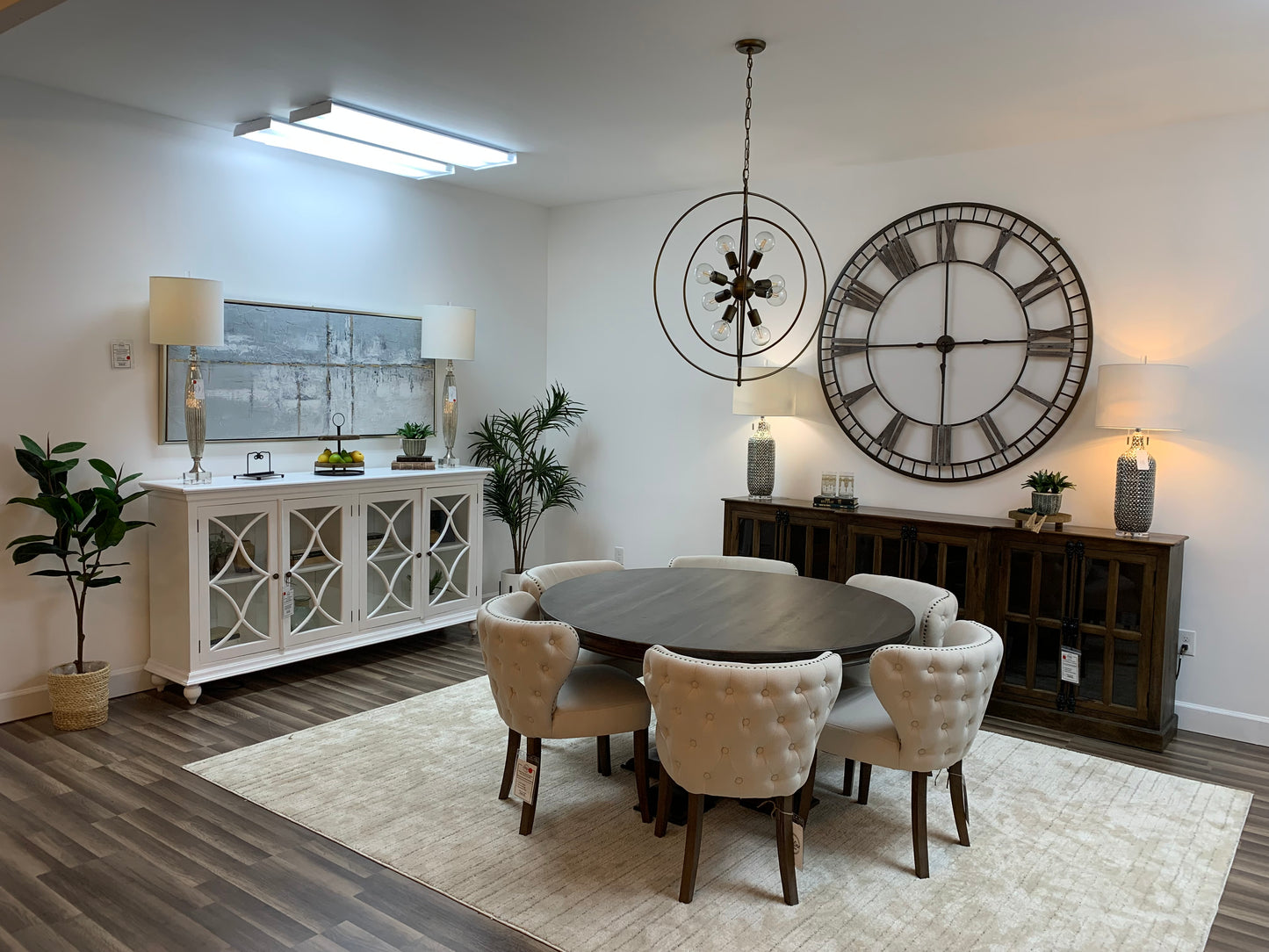 Weston 60" Acacia Round Dining Table - Natural + Smoke