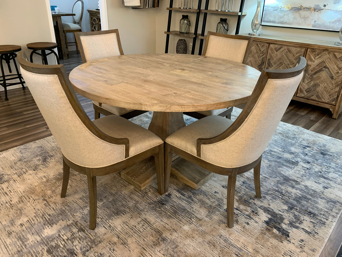 Drake 53" Round Dining Table - Sand Wash