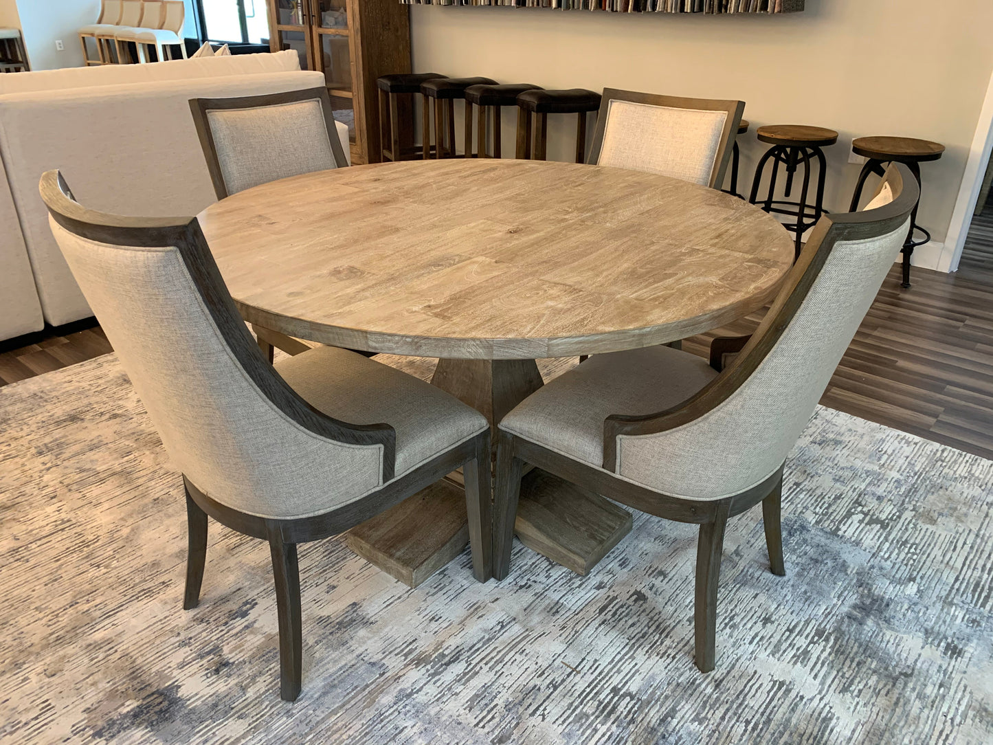 Drake 53" Round Dining Table - Sand Wash