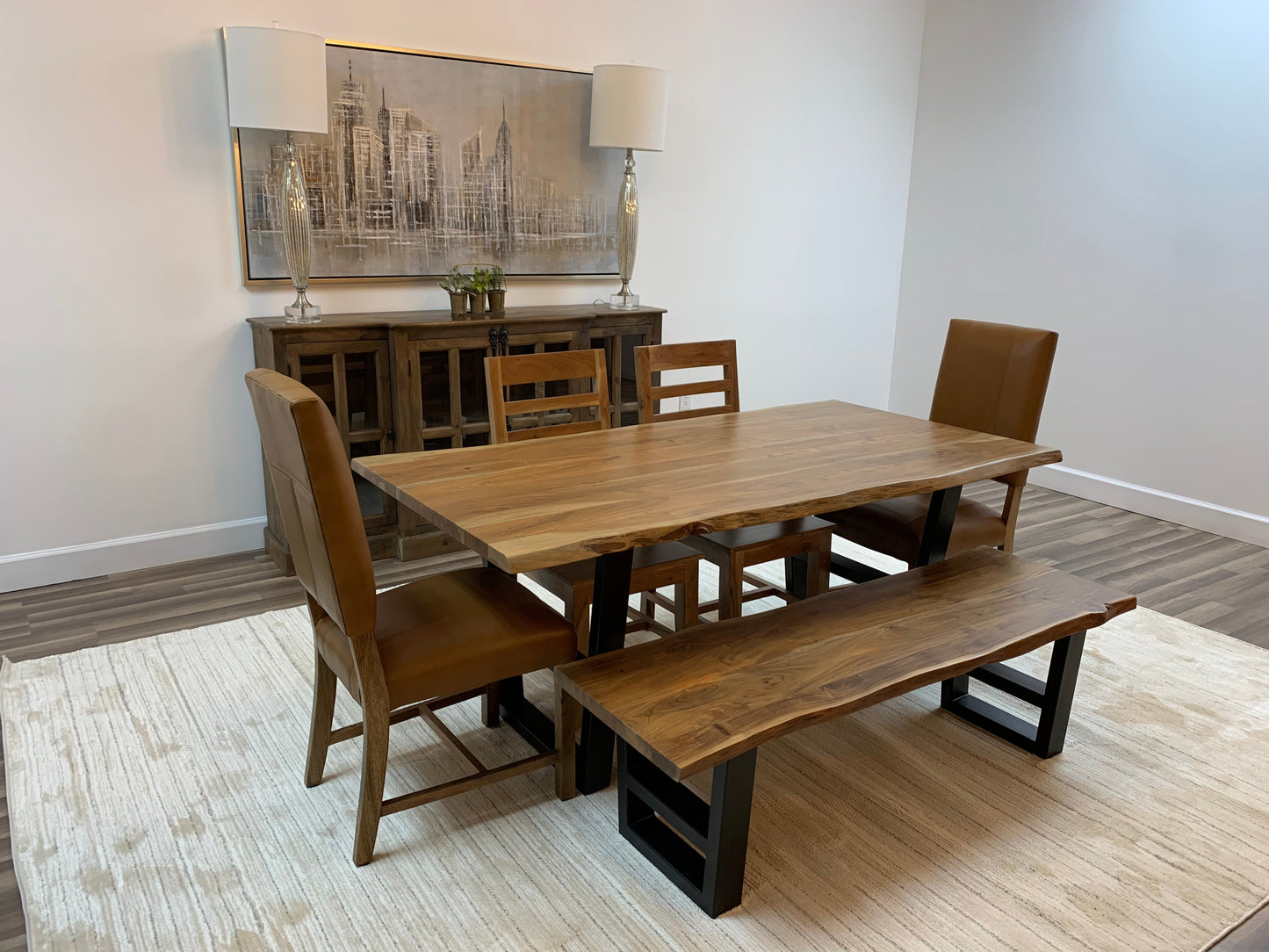 Malcolm Acacia 72" Live Edge Dining Table - Natural