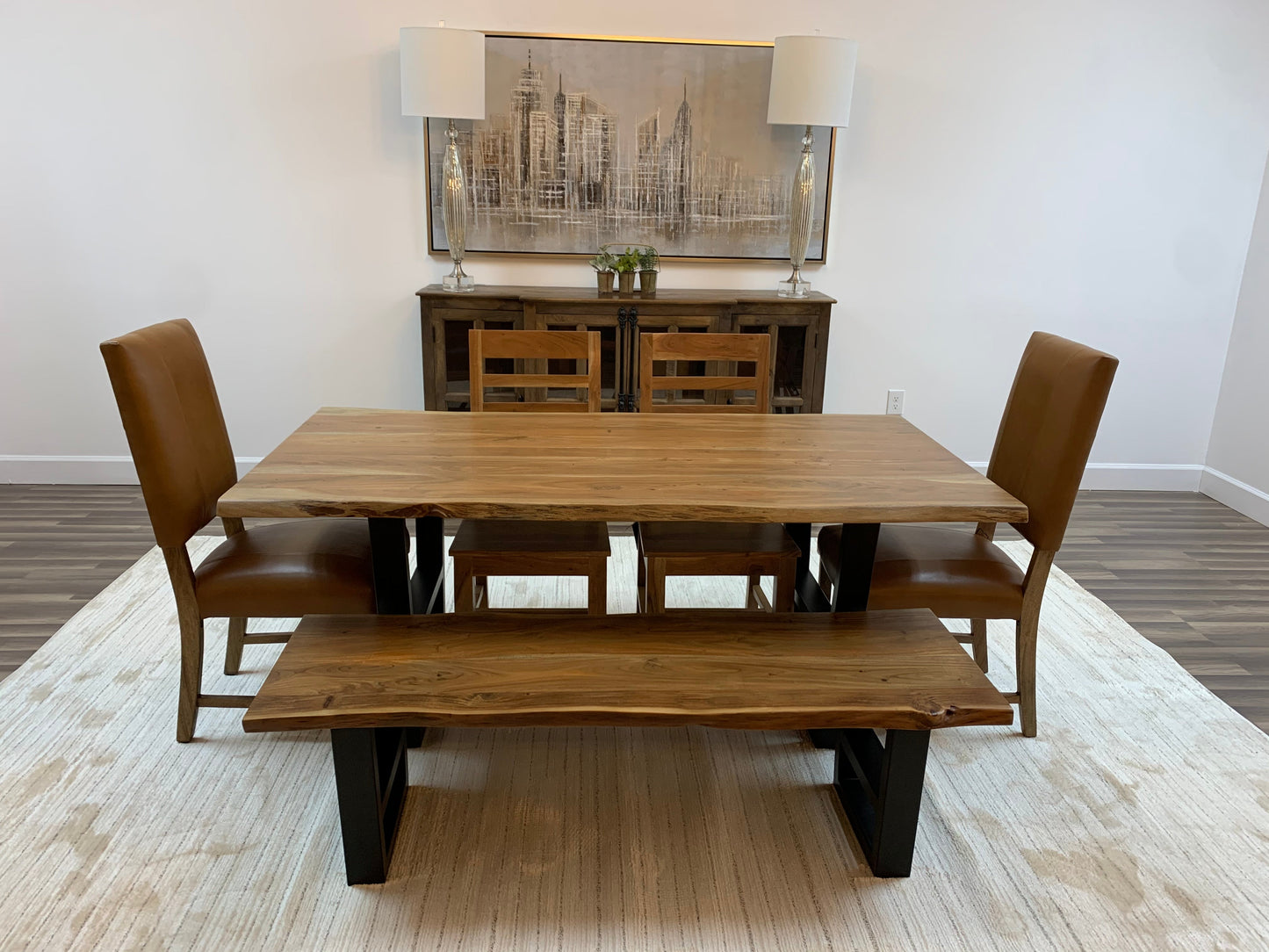 Malcolm Acacia 72" Live Edge Dining Table - Natural