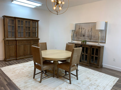 Weston 53" Acacia Round Dining Table - New White Wash