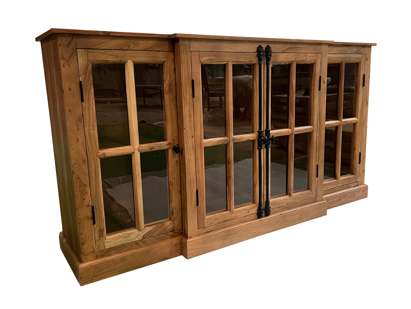 Billings 72" Acacia Breakfront 4 Door Sideboard - Natural