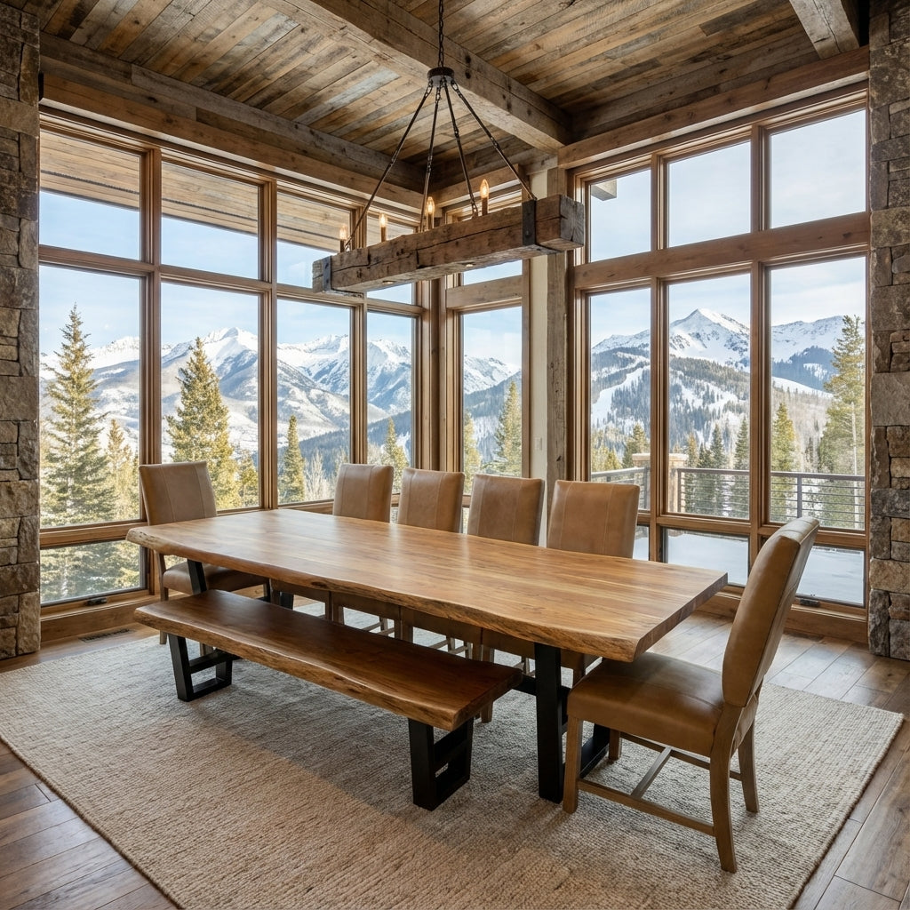 Malcolm 84" Acacia Live Edge Dining Bench - Natural