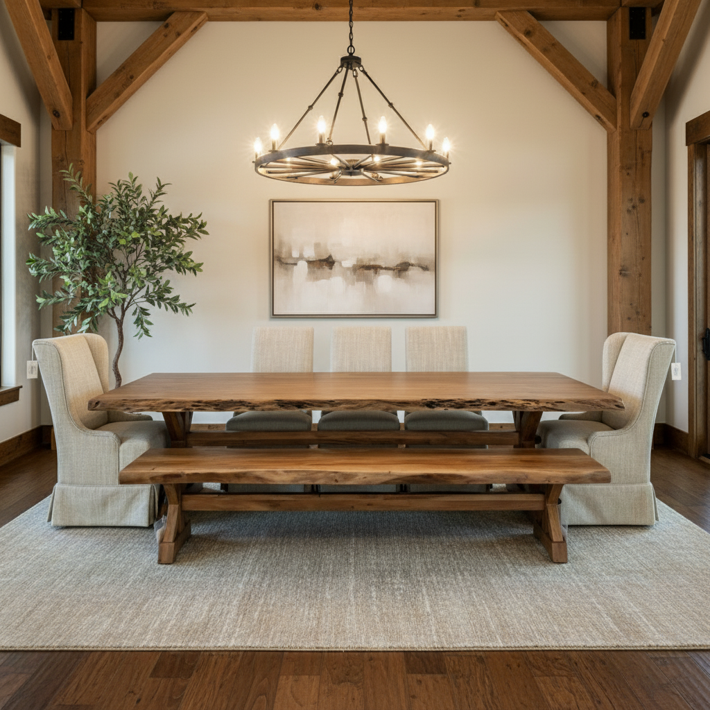 Malcolm 96" Acacia Live Edge Dining Bench - Natural