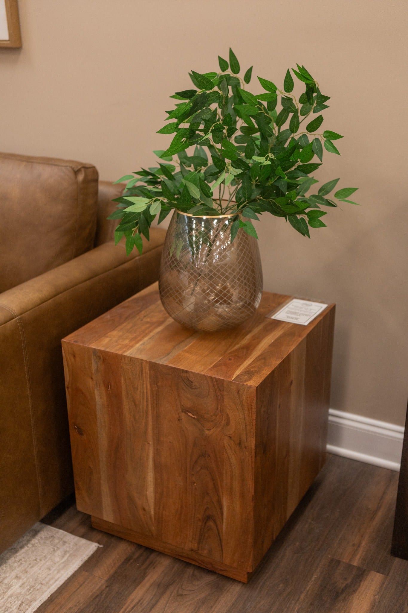 Malcolm Acacia 20" Square End Table - Natural