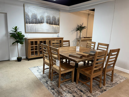 Malcolm 60" Acacia Live Edge Square Dining Table - Natural