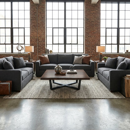 Malcolm Acacia 60" Square Live Edge Coffee Table - Natural + Black