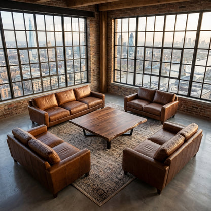 Malcolm Acacia 60" Square Live Edge Coffee Table - Natural + Smoke