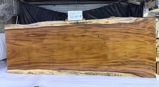 Nicoya 120" Guanacaste Live Edge Dining Table - Natural - SN548