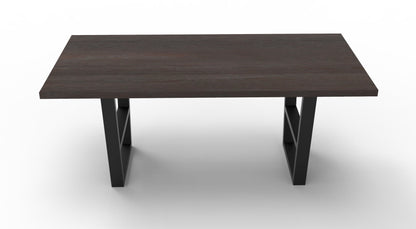 Wallace 72" Oak Dining Table - Sandblasted Black