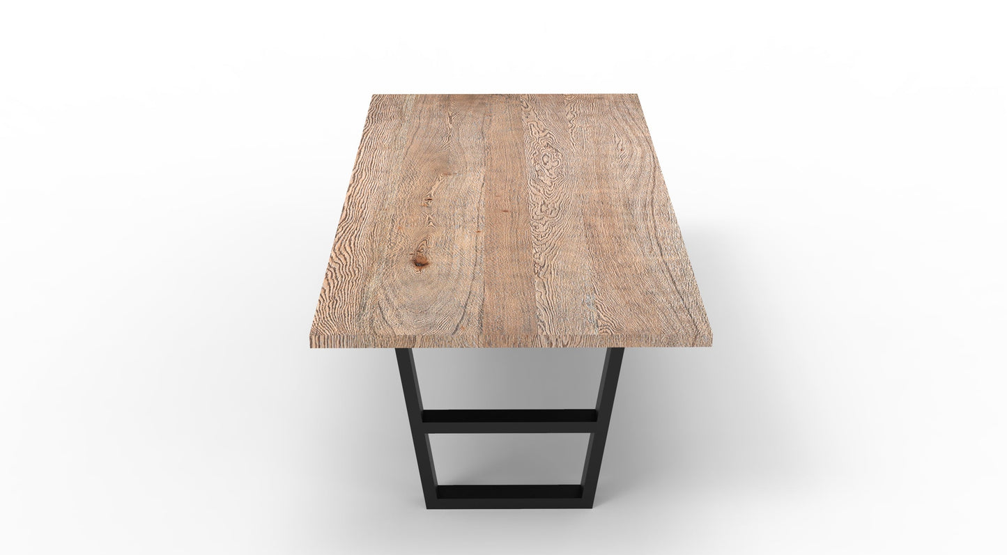 Wallace 84" Oak Dining Table - Sandblasted Natural