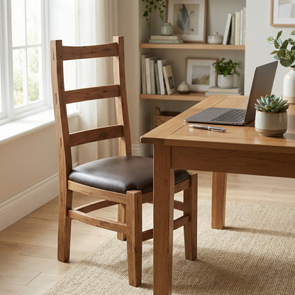 Pascal Acacia Dining End Chair - Natural