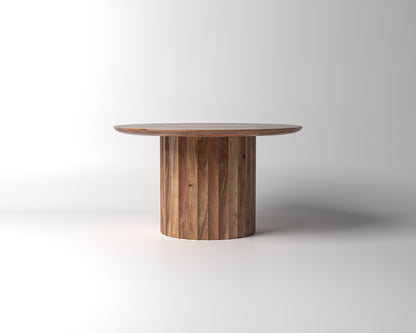 Marisol 53" Fluted Round Dining Table - Natural