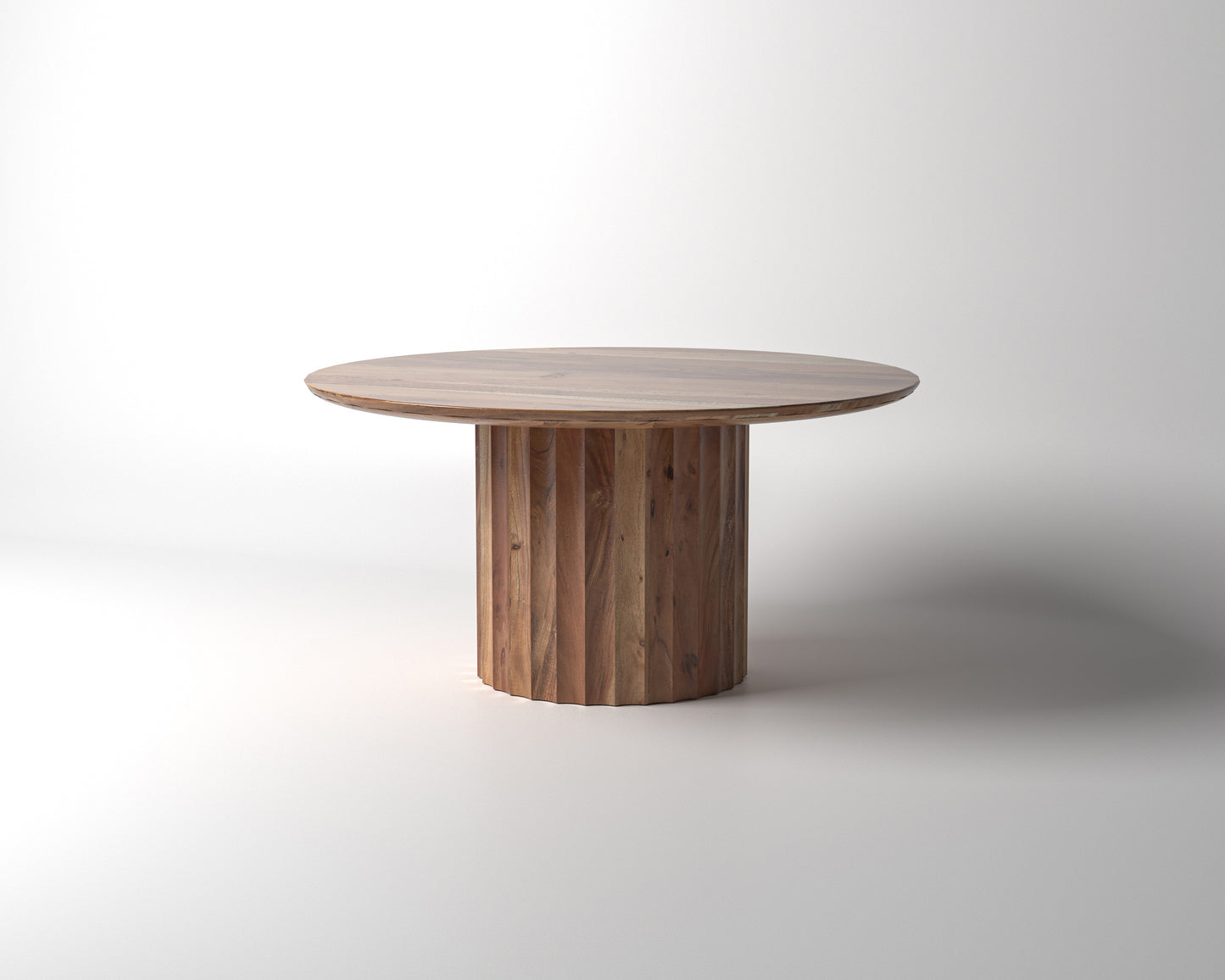 Marisol 60" Fluted Round Dining Table - Natural
