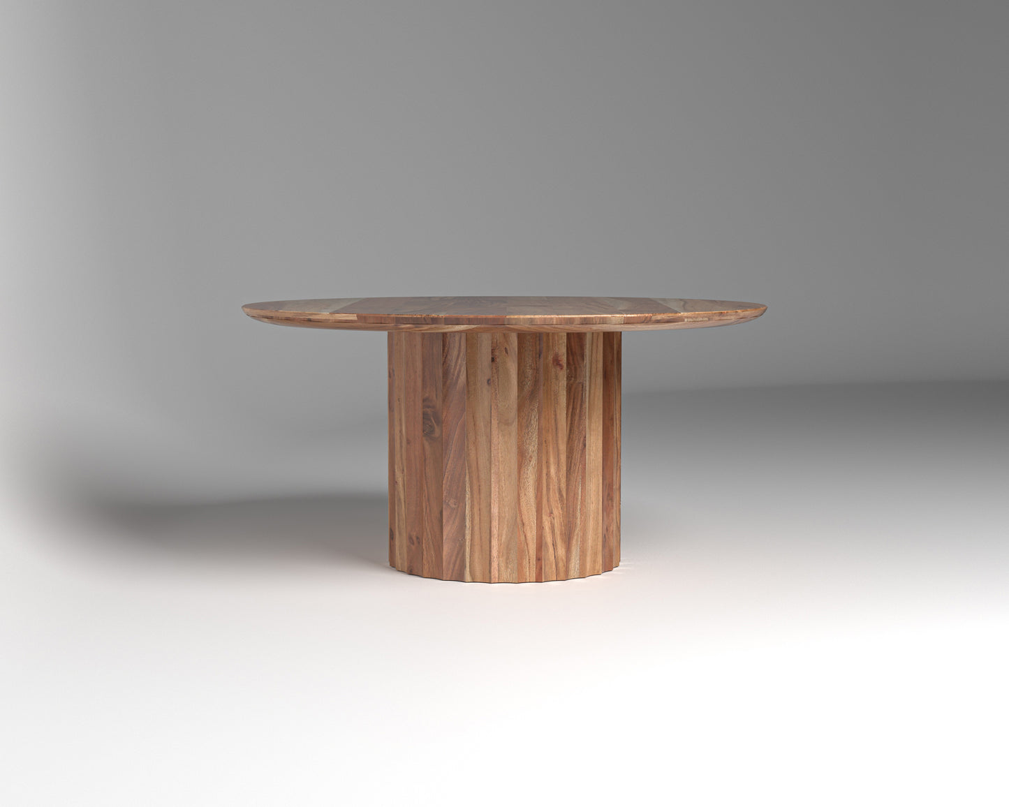 Marisol 60" Fluted Round Dining Table - Natural