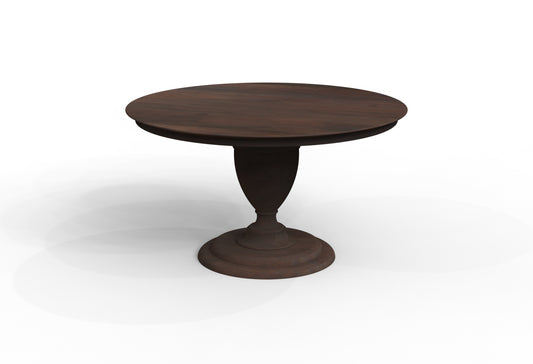 Clancy 53" Acacia Round Pedestal Dining Table - Black