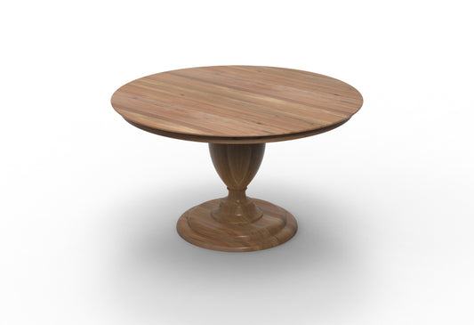 Clancy 53" Acacia Round Pedestal Dining Table - Gray