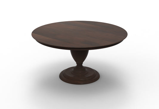 Clancy 60" Acacia Round Pedestal Dining Table - Black